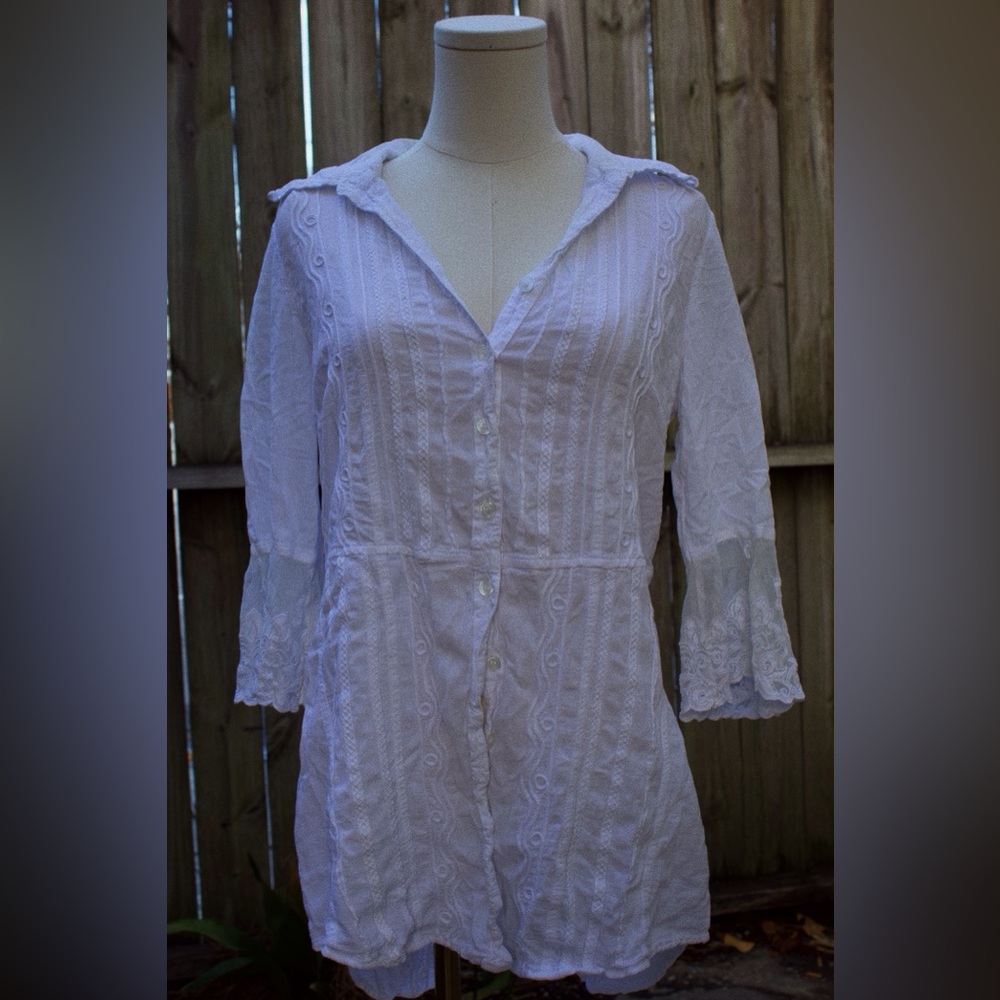 Vintage Flare Sleeve Button Down